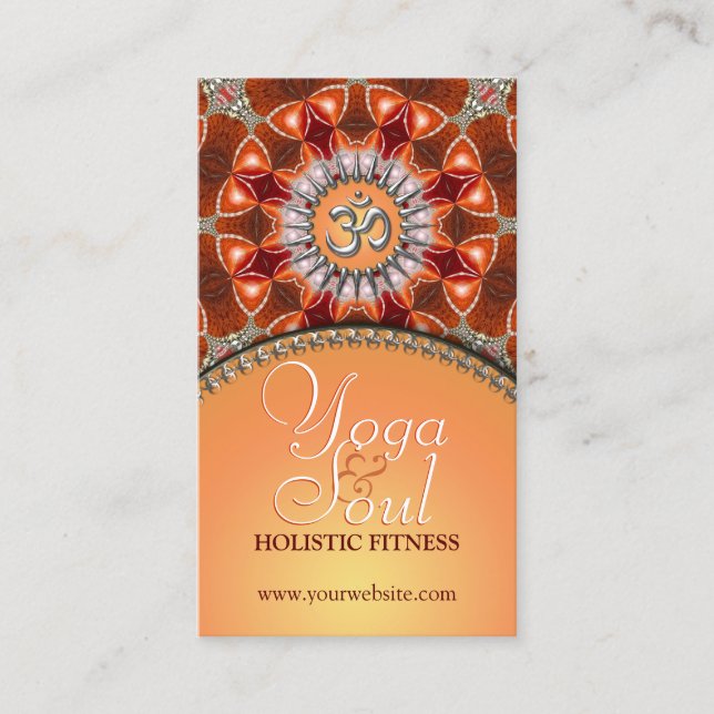 Yoga Holistic Crystal Energy NewAge Business Cards Visitenkarte (Vorderseite)