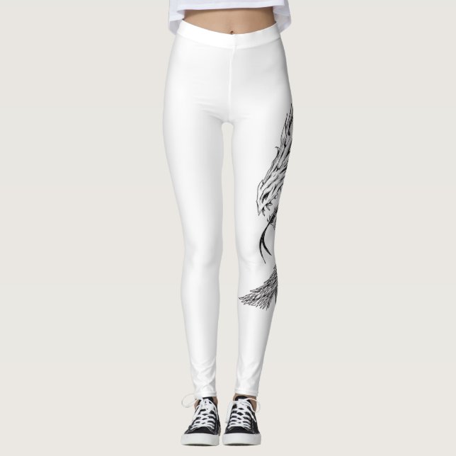 Yoga-Hosen mit Drache-Motiv Leggings (Vorderseite)
