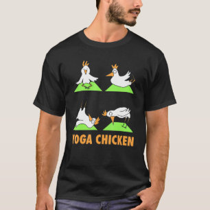 Yoga-Huhn Niedlich Körperliche Klasse Reflexion Mä T-Shirt