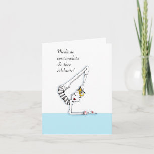 Yoga Humor card suitable for framing Karte