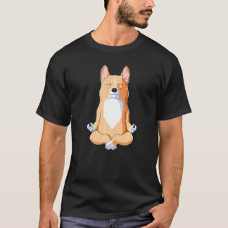 Yoga-Hund Corgi Premium T-Shirt