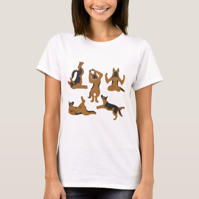 Yoga-Hund T-Shirt (Vorderseite)