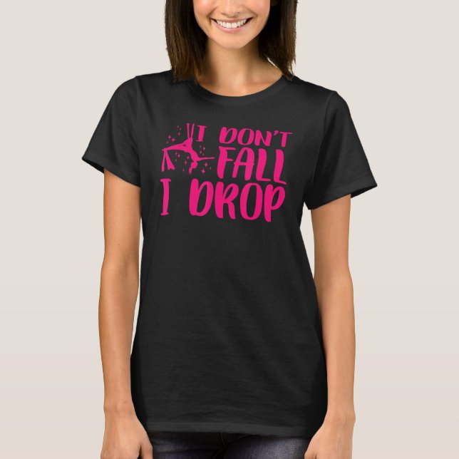 Yoga I dont Fall I Drop Luftseide T-Shirt (Vorderseite)