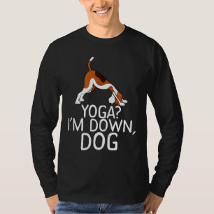 Yoga ich bin Down Dog Beagle Pose Yogi Meme T-Shirt