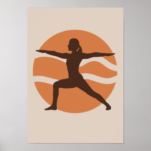 Yoga Illustration - Entspannendes und gedankliches Poster