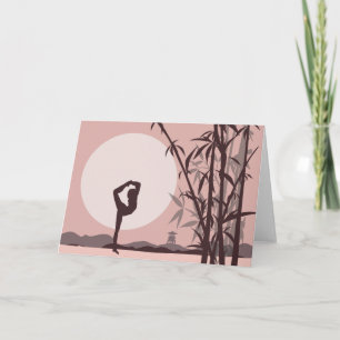 Yoga in Pink Notecards Karte