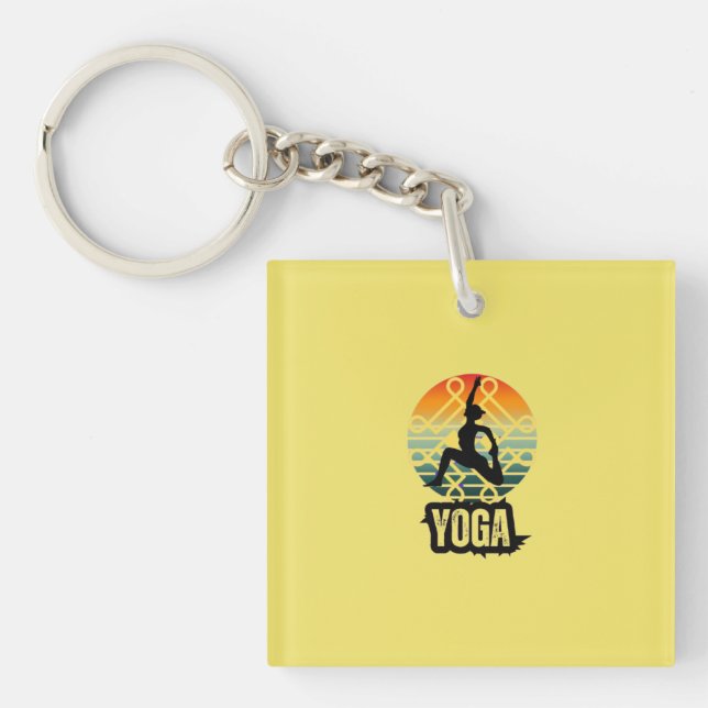 Yoga, innerer Frieden Schlüsselanhänger (Vorderseite)
