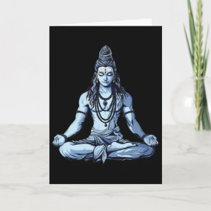 Yoga-inspirierte Shiva Mahadev-Sitzpose für Hindus Karte