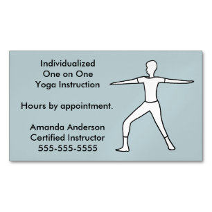 Yoga Instructor Business Card Magnete