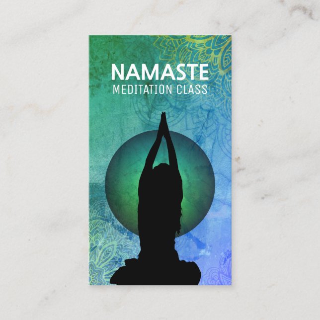 Yoga Instructor Business Cards Visitenkarte (Vorderseite)