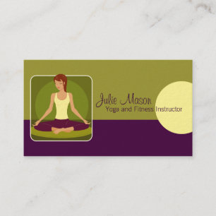 Yoga Instructor Business Cards Visitenkarte