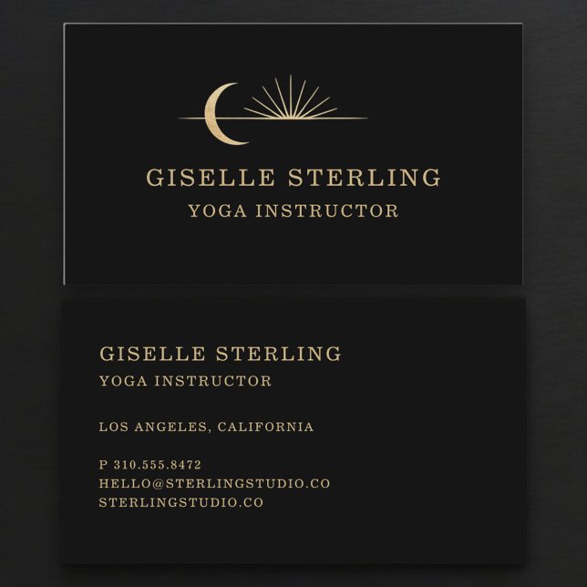 Yoga Instructor Celestial Sun Moon Visitenkarte (Von Creator hochgeladen)
