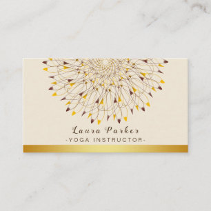 Yoga Instructor Classic Mandala Lotus Floral Visitenkarte