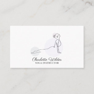 Yoga Instructor Cobra Pose Business Card Visitenkarte
