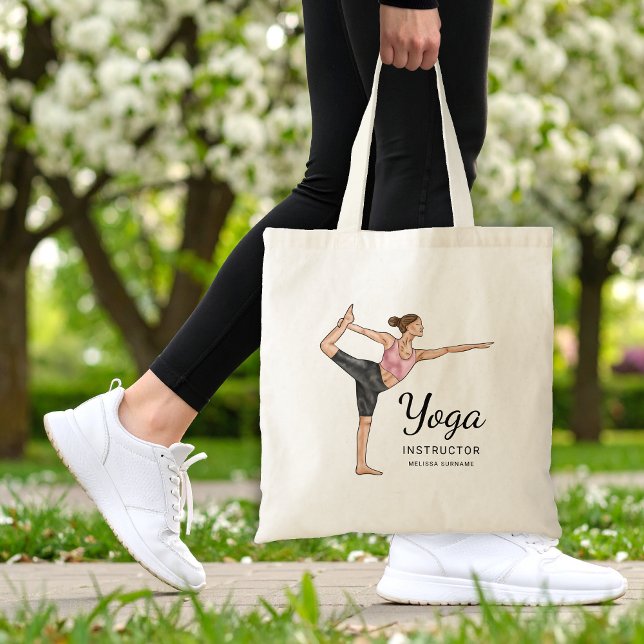 Yoga Instructor Dancer Pose Lehrer Individuelle Na Tragetasche (Von Creator hochgeladen)