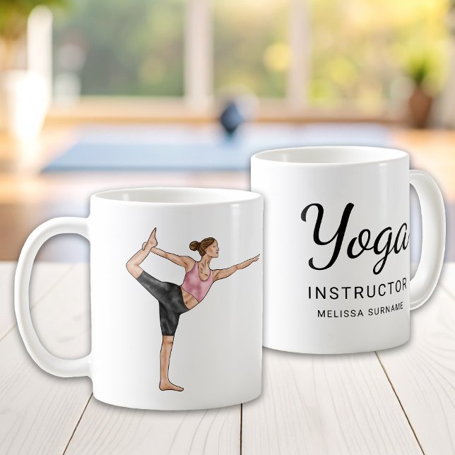 Yoga Instructor Dancer Pose Lehrer Persönlicher Na Kaffeetasse (Von Creator hochgeladen)