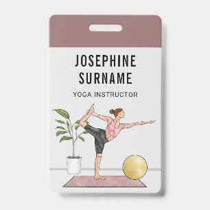 Yoga Instructor Dancer Pose Medical Trainer Ausweis
