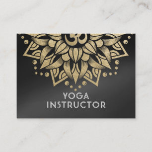 YOGA Instructor Ernennung Gold Mandala Om Symbol Terminkarte