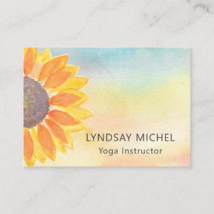 Yoga Instructor Floral Business Card Visitenkarte