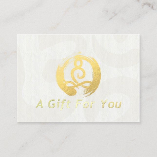 YOGA Instructor Gift Certificate Meditation Zen OM Rabattkarte (Vorderseite)