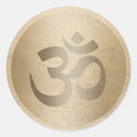 Yoga Instructor Gold Circle Om Symbol