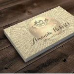 Yoga Instructor Gold Tree Circle Visitenkarte<br><div class="desc">Yoga Instructor Meditation Trendy Gold Tree Circle Business Card.</div>