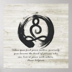Yoga Instructor Healer Mediation Pose Quotes Zen Poster