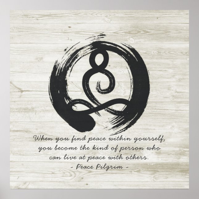 Yoga Instructor Healer Mediation Pose Quotes Zen Poster (Vorne)