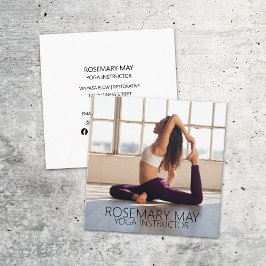 Yoga Instructor Health Fitness Personal Trainer Quadratische Visitenkarte