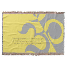 Yoga Instructor Illuminiert Yellow Gray OM Quotes