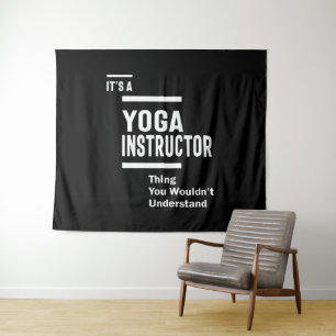 Yoga Instructor Job Title Gift Wandteppich