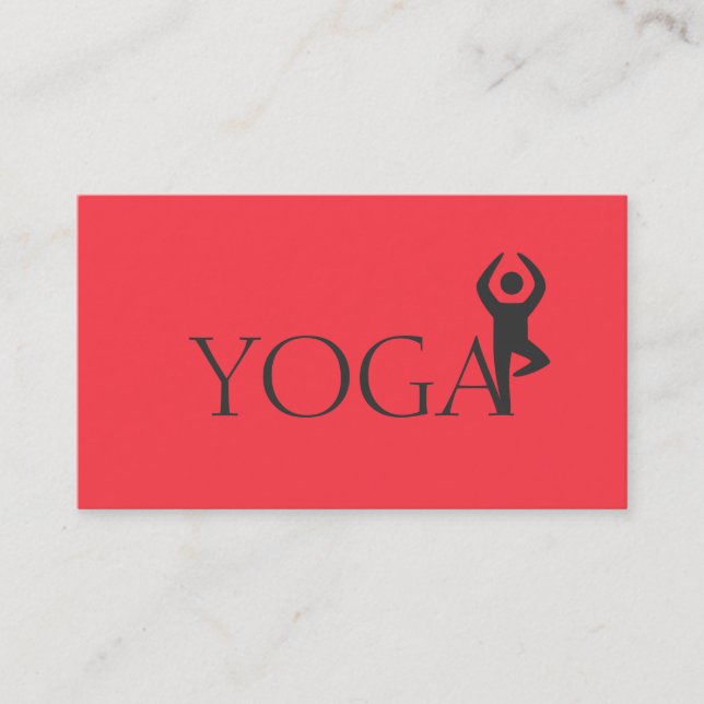 Yoga Instructor, Klassen Visitenkarte (Vorderseite)