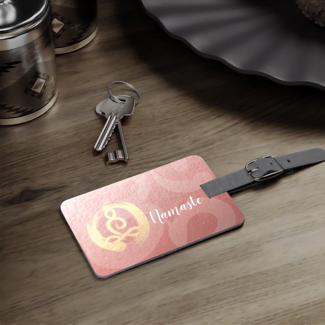 Yoga Instructor Life Coach Meditation Pose Zen OM Gepäckanhänger (Von Creator hochgeladen)