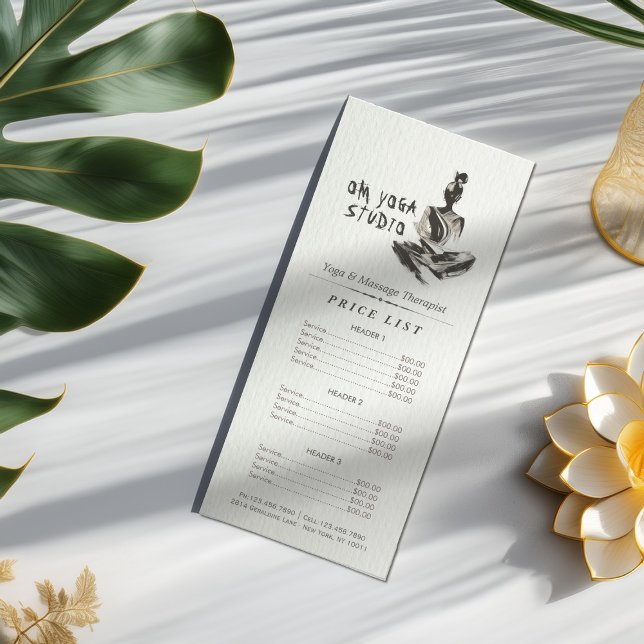 Yoga Instructor Lotus Meditation Pose Pinselstrich Werbekarte (Von Creator hochgeladen)