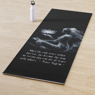 Yoga Instructor Lotus Medizin Pose Glühen Nebel Yogamatte