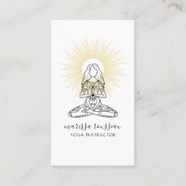Yoga Instructor Lotus Pose Business Card Visitenkarte