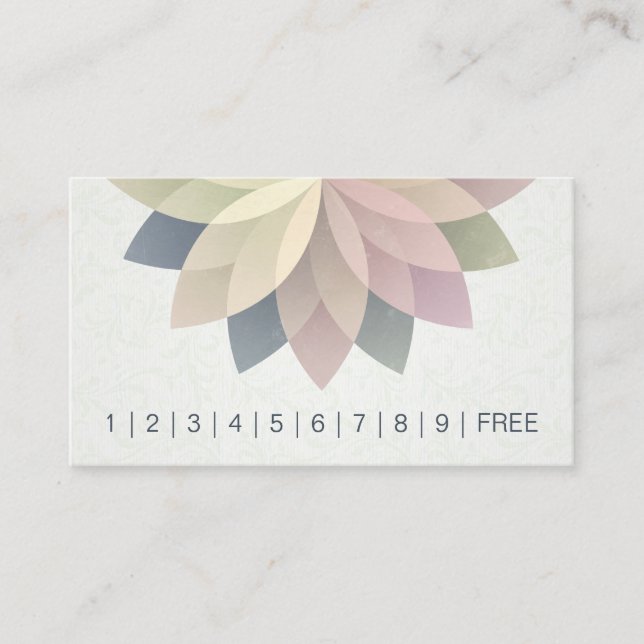 YOGA Instructor Loyalty Punch Colorful Mandala Treuekarte (Vorderseite)