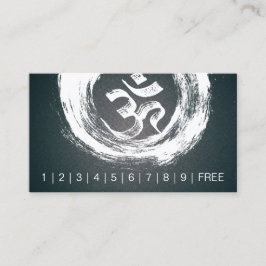 YOGA Instructor Loyalty Punch Pinsel OM ZEN Symbol Treuekarte