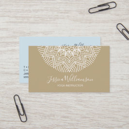 YOGA INSTRUCTOR MANDALA Erdtöne Visitenkarte