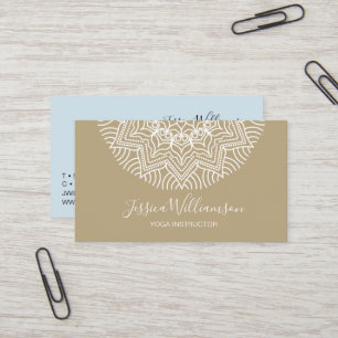 YOGA INSTRUCTOR MANDALA Erdtöne Visitenkarte