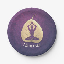 YOGA Instructor Meditation Pose Bodhi Leaf Cut Art