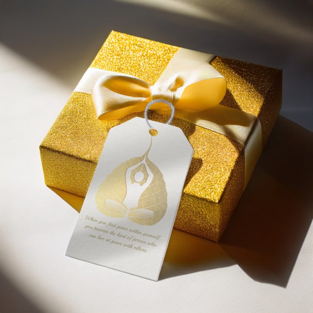 Yoga Instructor Meditation Pose Bodhi Leaf Quotes Geschenkanhänger (Von Creator hochgeladen)