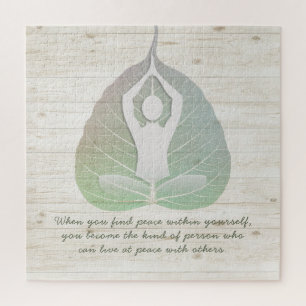 Yoga Instructor Meditation Pose Bodhi Leaf Quotes Puzzle