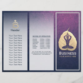YOGA Instructor Meditation Pose Bodhi Leaf TriFold