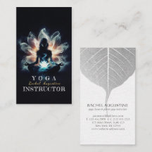 Yoga Instructor Meditation Pose Glühen Mist Lotus