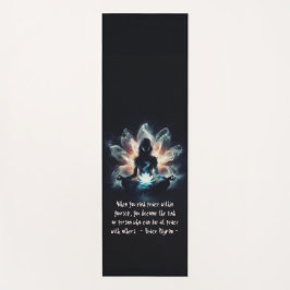 Yoga Instructor Meditation Pose Glühen Mist Lotus Yogamatte