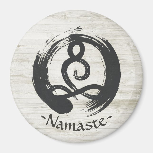 Yoga Instructor Meditation Pose Healer ZEN Symbol Magnet (Vorne)
