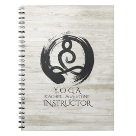Yoga Instructor Meditation Pose Healer ZEN Symbol Notizblock
