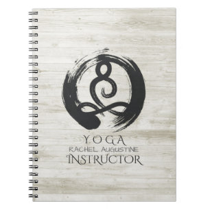 Yoga Instructor Meditation Pose Healer ZEN Symbol Notizblock