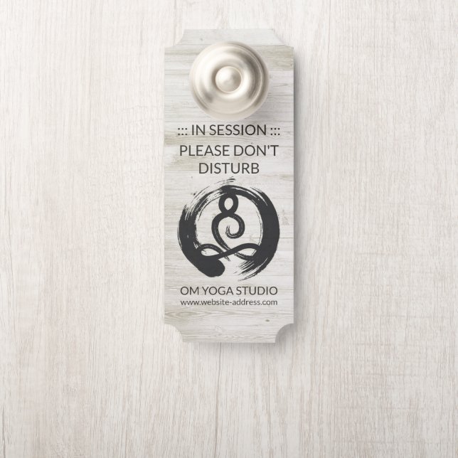 Yoga Instructor Meditation Pose Healer ZEN Symbol Türanhänger (Auf Knauf)